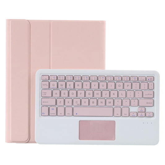 T098B-A Pressed Skin Texture TPU Detachable Candy Colors Bluetooth Keyboard Tablet Case for iPad Air 4 10.9 inch (2020), with Stand & Pen Slot & Touch(Pink) - For iPad Air by PMC Jewellery | Online Shopping South Africa | PMC Jewellery