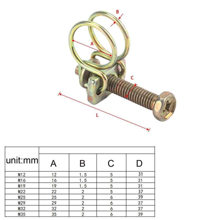 80 PCS Adjustable Color Galvanized Iron Double Wire Hose Clamps - Booster Cable & Clip by PMC Jewellery | Online Shopping South Africa | PMC Jewellery | Buy Now Pay Later Mobicred