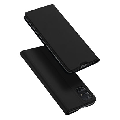 For Samsung Galaxy A51 DUX DUCIS Skin Pro Series Horizontal Flip PU + TPU Leather Case with Holder & Card Slots(Black) - Galaxy Phone Cases by DUX DUCIS | Online Shopping South Africa | PMC Jewellery | Buy Now Pay Later Mobicred