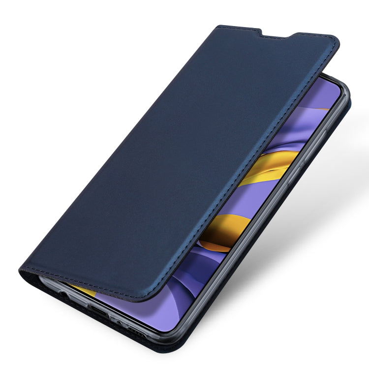 For Samsung Galaxy A51 DUX DUCIS Skin Pro Series Horizontal Flip PU + TPU Leather Case with Holder & Card Slots(Blue) - Galaxy Phone Cases by DUX DUCIS | Online Shopping South Africa | PMC Jewellery | Buy Now Pay Later Mobicred