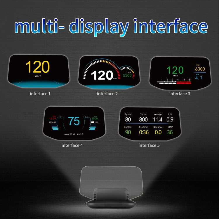 C1 OBD2 + GPS Mode Car HUD Head-up Display Compass / Speed / Water Temperature / Voltage Display / Speed Alarm / Fault Alarm - free shipping - PMC TechLife - Order now!