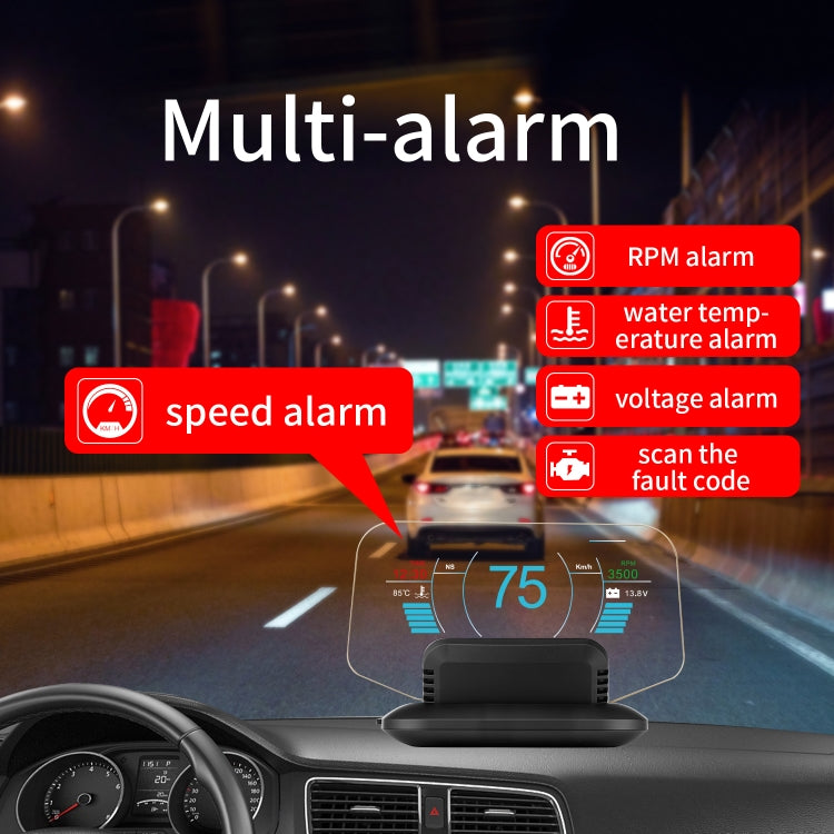 C1 OBD2 + GPS Mode Car HUD Head-up Display Compass / Speed / Water Temperature / Voltage Display / Speed Alarm / Fault Alarm - free shipping - PMC TechLife - Order now!