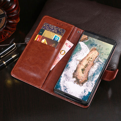 For Blackview BV5500 idewei Crazy Horse Texture Horizontal Flip Leather Case with Holder & Card Slots & Wallet(Black) - More Brand by idewei | Online Shopping South Africa | PMC Jewellery | Buy Now Pay Later Mobicred