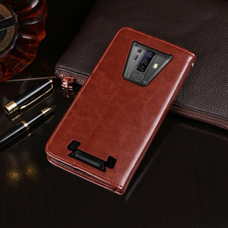For Blackview BV6900 idewei Crazy Horse Texture Horizontal Flip Leather Case with Holder & Card Slots & Wallet(Brown) - More Brand by idewei | Online Shopping South Africa | PMC TechLife | Buy Now Pay Later Mobicred