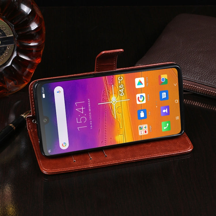 For Blackview BV9900 Pro idewei Crazy Horse Texture Horizontal Flip Leather Case with Holder & Card Slots & Wallet(Rose Red) - More Brand by idewei | Online Shopping South Africa | PMC TechLife | Buy Now Pay Later Mobicred