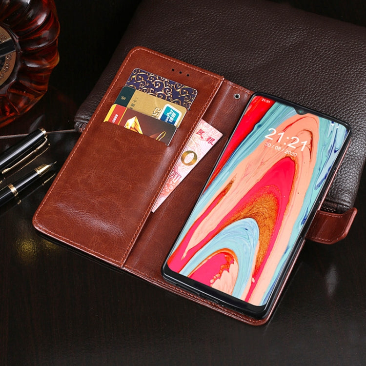 For Cubot Note 20 idewei Crazy Horse Texture Horizontal Flip Leather Case with Holder & Card Slots & Wallet(Dark Blue) - More Brand by idewei | Online Shopping South Africa | PMC Jewellery | Buy Now Pay Later Mobicred