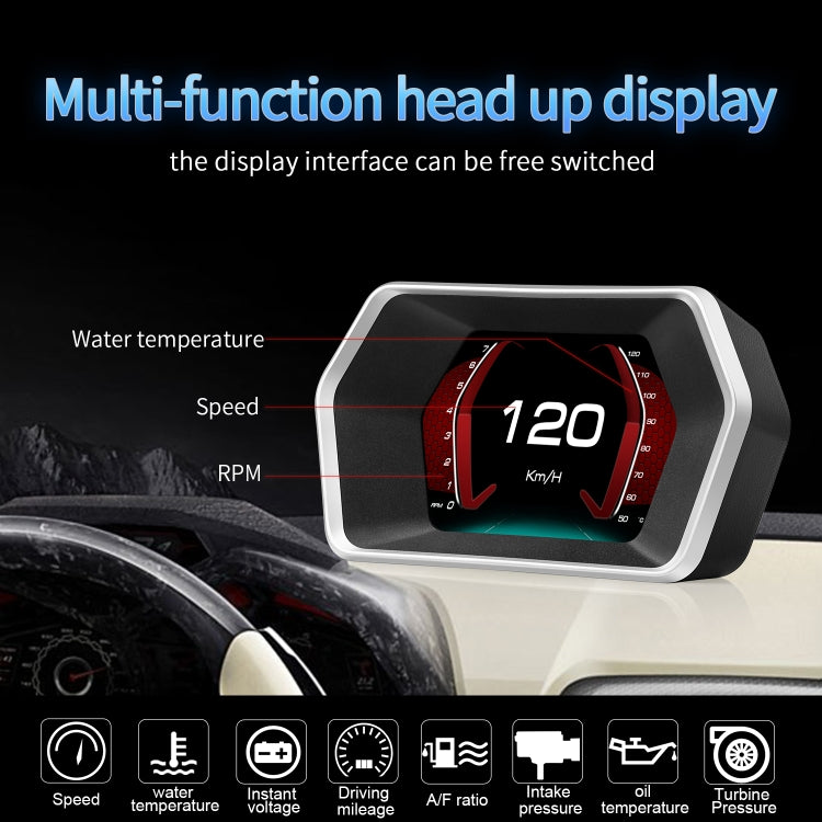 P17 Car HUD Head-up Display GPS Speed Meter Car OBD2 Fault Elimination Code - Head Up Display System by PMC TechLife | Online Shopping South Africa | PMC TechLife | Buy Now Pay Later Mobicred