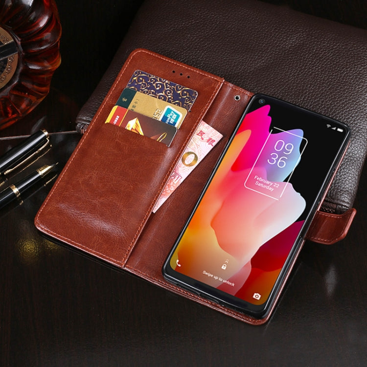 For TCL 10L idewei Crazy Horse Texture Horizontal Flip Leather Case with Holder & Card Slots & Wallet(Black) - More Brand by idewei | Online Shopping South Africa | PMC Jewellery | Buy Now Pay Later Mobicred