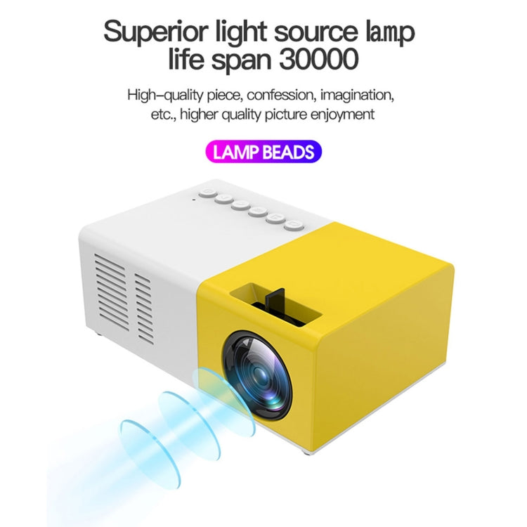 J9 1920x1080P 15 ANSI Portable Home Theater Mini LED HD Digital Projector, Basic Version, US Plug(Black White) - Mini Projector by PMC Jewellery | Online Shopping South Africa | PMC Jewellery | Buy Now Pay Later Mobicred