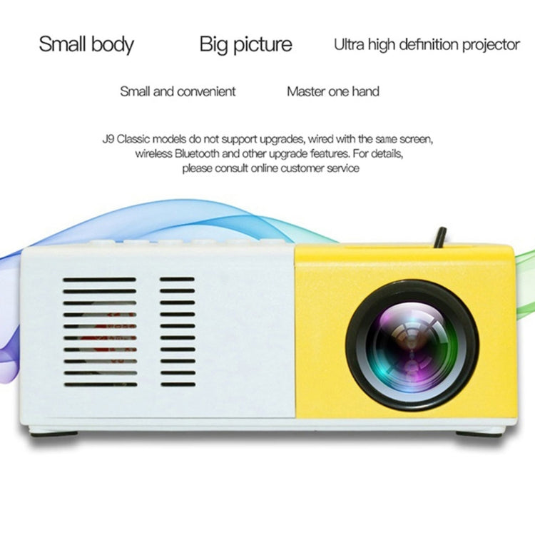 J9 1920x1080P 15 ANSI Portable Home Theater Mini LED HD Digital Projector, Basic Version, AU Plug(Black White) - Mini Projector by PMC Jewellery | Online Shopping South Africa | PMC Jewellery | Buy Now Pay Later Mobicred