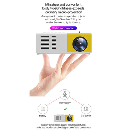 J9 1920x1080P 15 ANSI Portable Home Theater Mini LED HD Digital Projector, Basic Version, AU Plug(Black White) - Mini Projector by PMC Jewellery | Online Shopping South Africa | PMC Jewellery | Buy Now Pay Later Mobicred