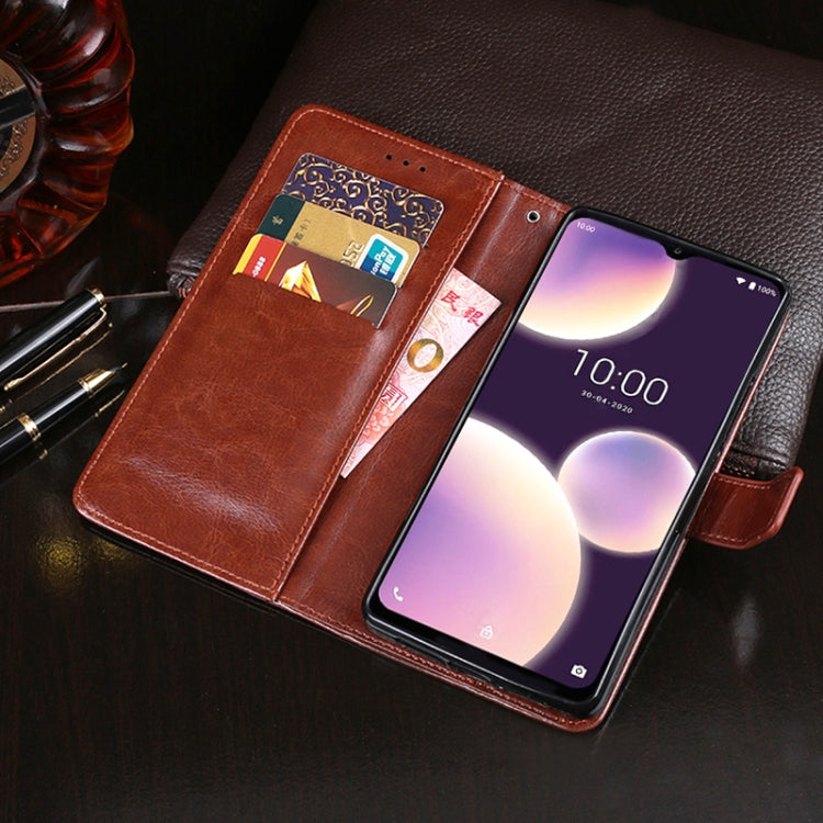 For Wiko View4 Lite idewei Crazy Horse Texture Horizontal Flip Leather Case with Holder & Card Slots & Wallet(Rose Red) - Wiko by idewei | Online Shopping South Africa | PMC Jewellery | Buy Now Pay Later Mobicred