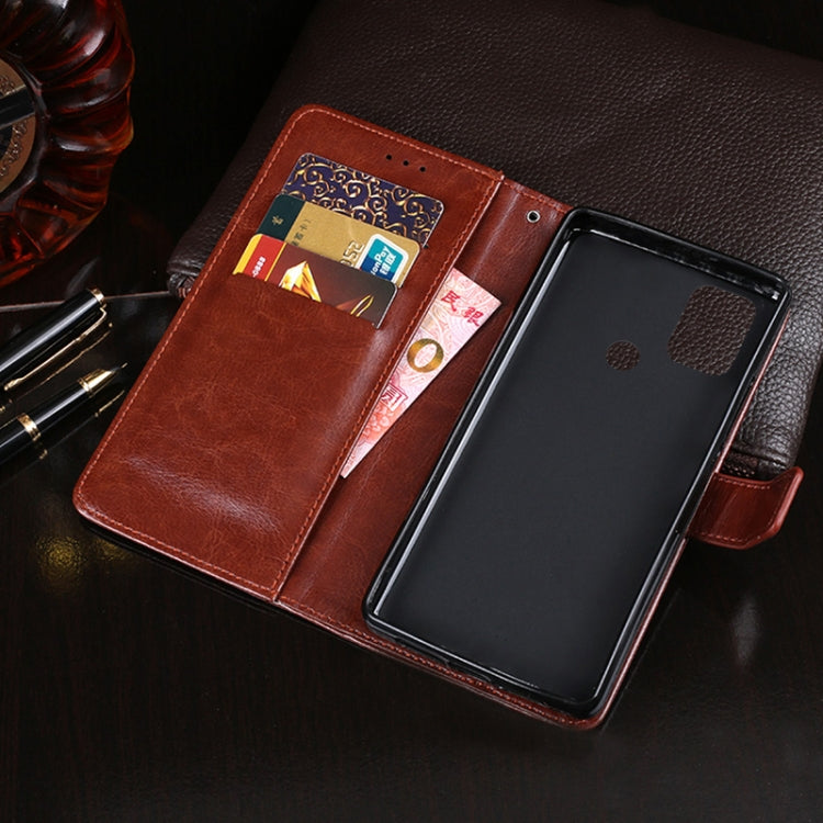 For Wiko View 5 idewei Crazy Horse Texture Horizontal Flip Leather Case with Holder & Card Slots & Wallet(Dark Blue) - Wiko by idewei | Online Shopping South Africa | PMC Jewellery | Buy Now Pay Later Mobicred