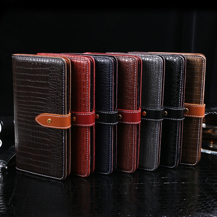 For Blackview BV6900 idewei Crocodile Texture Horizontal Flip Leather Case with Holder & Card Slots & Wallet(Black) - More Brand by idewei | Online Shopping South Africa | PMC TechLife | Buy Now Pay Later Mobicred