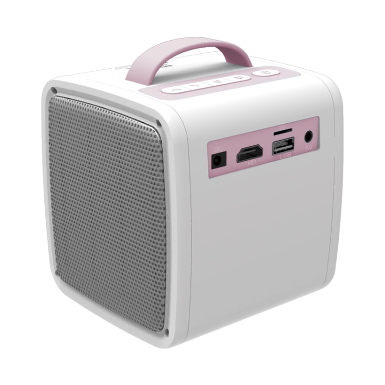 Q2 LED 1080P Mini Portable Projector Children Projector, Plug Type:AU Plug(Pink White) - Mini Projector by PMC Jewellery | Online Shopping South Africa | PMC Jewellery | Buy Now Pay Later Mobicred