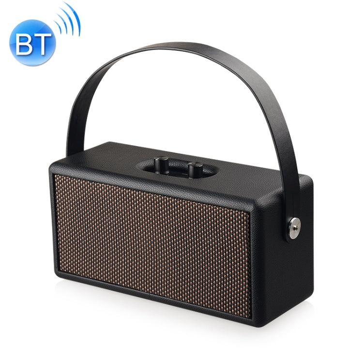 D30 Portable Subwoofer Wooden Bluetooth 4.2 Speaker, Support TF Card & 3.5mm AUX & U Disk Play(Black) - Desktop Speaker by PMC Jewellery | Online Shopping South Africa | PMC Jewellery | Buy Now Pay Later Mobicred