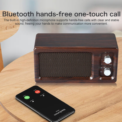 D60 Subwoofer Wooden Bluetooth 4.2 Speaker, Support TF Card & 3.5mm AUX & U Disk Play(Walnut) - Desktop Speaker by PMC Jewellery | Online Shopping South Africa | PMC Jewellery | Buy Now Pay Later Mobicred