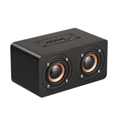 M5 Subwoofer Wooden Bluetooth 4.2 Speaker, Support TF Card & 3.5mm AUX & FM(Black) - Desktop Speaker by PMC Jewellery | Online Shopping South Africa | PMC Jewellery | Buy Now Pay Later Mobicred