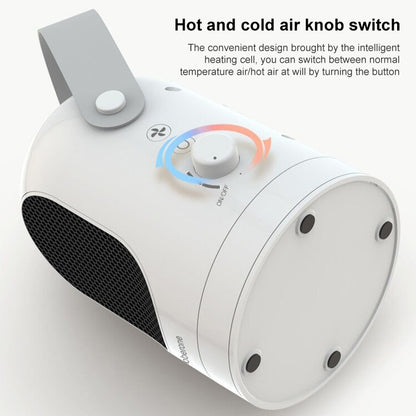 600W Winter Mini Electric Warmer Fan Heater Shaking Head Desktop Household Radiator Energy Saving, UK Plug (White) - Electric Heaters by PMC Jewellery | Online Shopping South Africa | PMC Jewellery | Buy Now Pay Later Mobicred