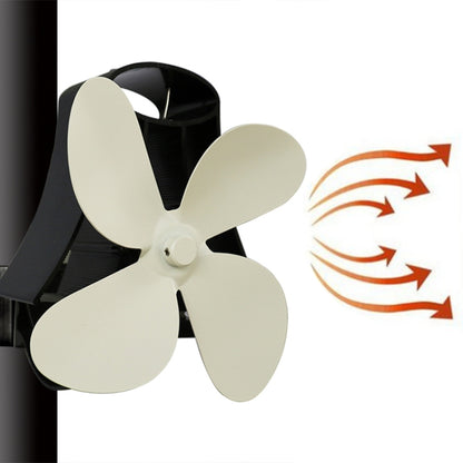 YL-105 4-Blade Aluminum Heat Powered Fireplace Stove Fan(White) - Fireplace Fan by PMC Jewellery | Online Shopping South Africa | PMC Jewellery | Buy Now Pay Later Mobicred