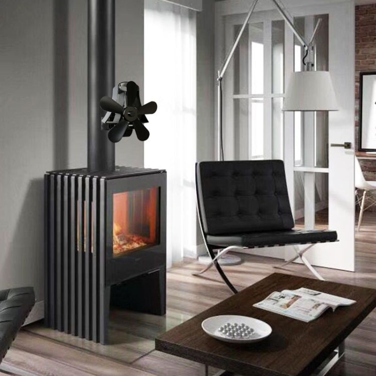 YL-106 5-Blade High Temperature Aluminum Heat Powered Fireplace Stove Fan(Rose Red) - free shipping - PMC Jewellery - Order now!