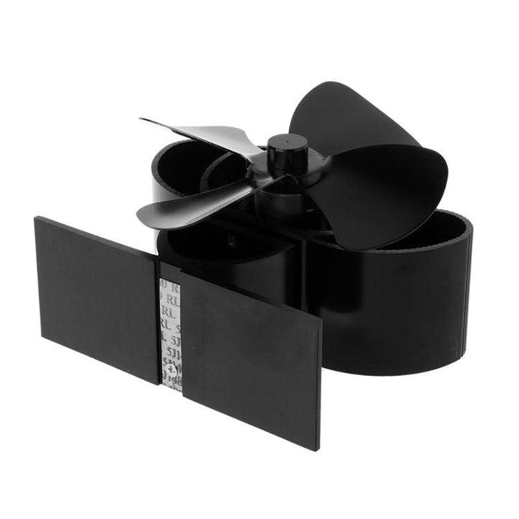 YL201 4-Blade High Temperature Metal Heat Powered Fireplace Stove Fan (Black) - Fireplace Fan by PMC TechLife | Online Shopping South Africa | PMC TechLife