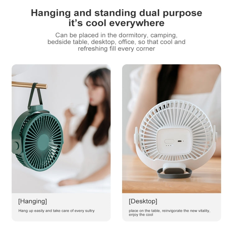 F35 Mini Adjustable USB Charging Desktop Electric Ceiling Fan, 4 Speed Control (Green) - Electric Fans by PMC Jewellery | Online Shopping South Africa | PMC Jewellery | Buy Now Pay Later Mobicred