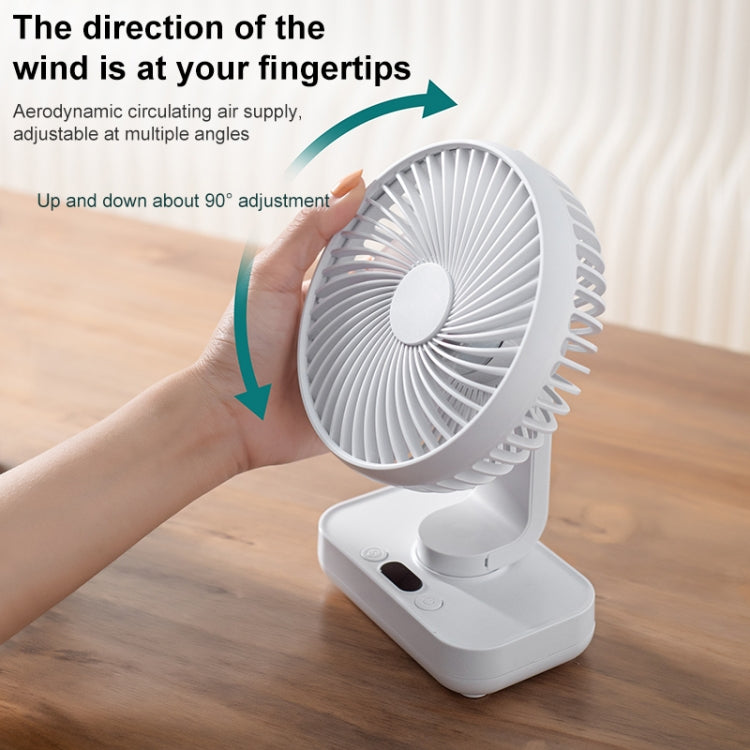 D606Y Portable Desktop Oscillating Small Fan (Black) - Electric Fans by PMC TechLife | Online Shopping South Africa | PMC TechLife