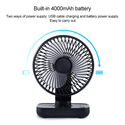 D606 4W USB Rechargeable Portable Four-speed Adjustable Desktop Fan(White) - Electric Fans by PMC Jewellery | Online Shopping South Africa | PMC Jewellery | Buy Now Pay Later Mobicred