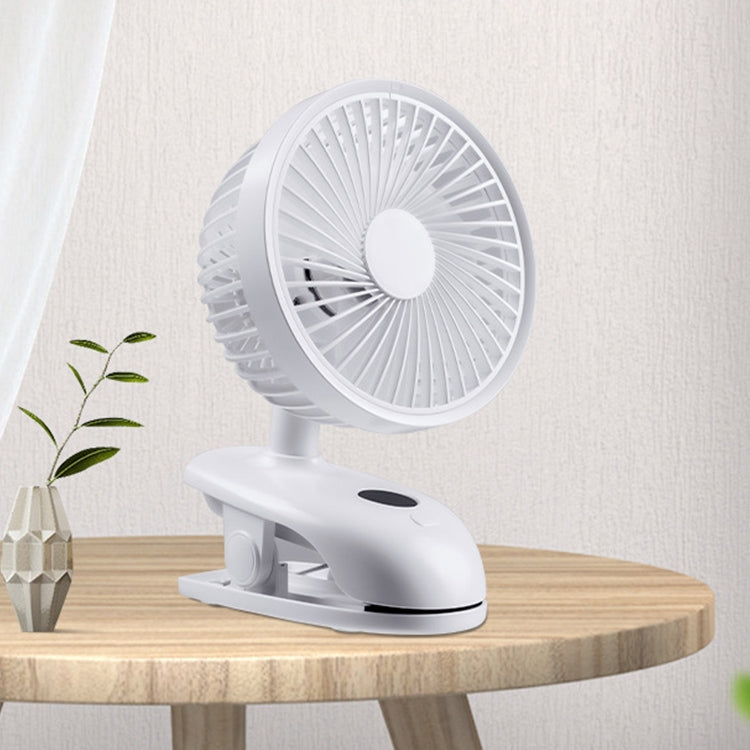 F601 Multifunctional Clip-on Electric Fan with LED Display (White) - Electric Fans by PMC Jewellery | Online Shopping South Africa | PMC Jewellery | Buy Now Pay Later Mobicred