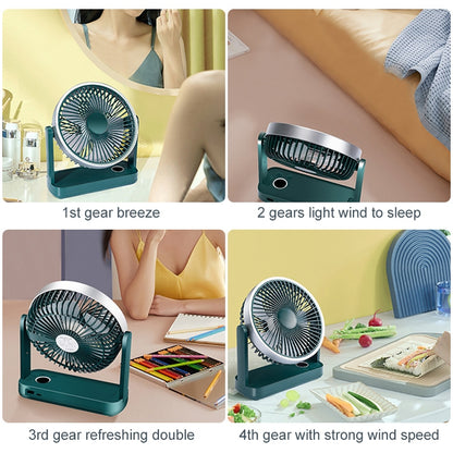 F701 Desktop Electric Fan with LED Display (White) - Electric Fans by PMC Jewellery | Online Shopping South Africa | PMC Jewellery | Buy Now Pay Later Mobicred