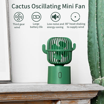 F6 Cactus Portable Mini Fan USB Shaking Head Handheld Desk Electric Fan (Dark Blue) - Electric Fans by PMC Jewellery | Online Shopping South Africa | PMC Jewellery | Buy Now Pay Later Mobicred