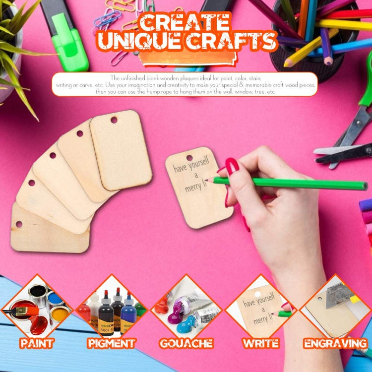 XTOOL KA020132000 150 PCS Rectangular Wood Piece Engraving Machine Consumables with Hole - free shipping - PMC TechLife - Order now!