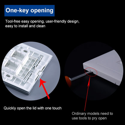 CAT.6 Shielded Pass-through Network Module, Dual Ports Panel + Shielded Pass-through + Telephone Socket (Gold) - Lan Cable and Tools by PMC Jewellery | Online Shopping South Africa | PMC Jewellery | Buy Now Pay Later Mobicred