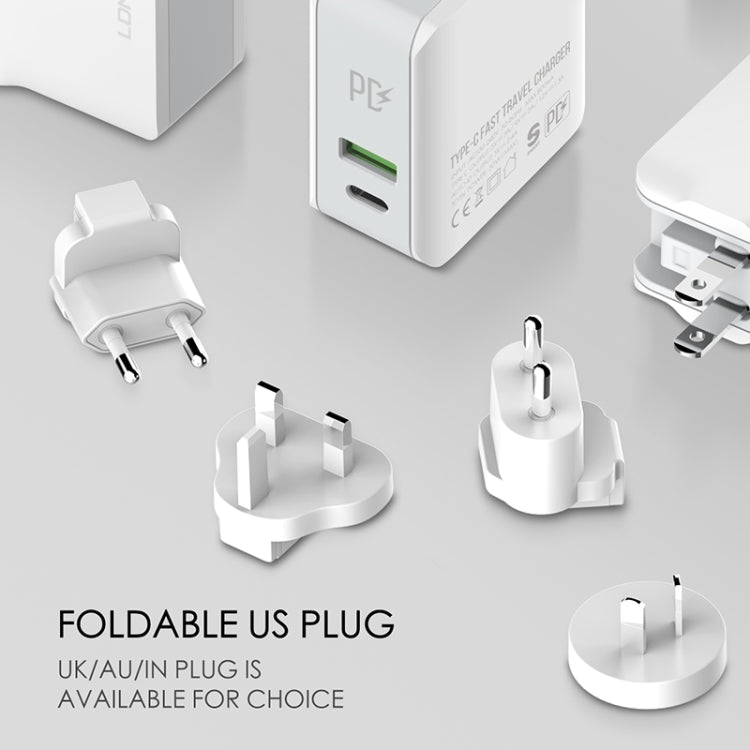 LDNIO A4403C 30W PD + Auto-id Foldable Fast Travel Charger with 1m Micro USB Cable, US Plug - USB Charger by LDNIO | Online Shopping South Africa | PMC TechLife | Buy Now Pay Later Mobicred