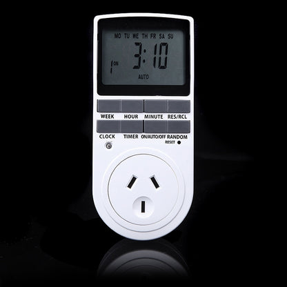 AC 240V Smart Home Plug-in Programmable LCD Display Clock Summer Time Function 12/24 Hours Changeable Timer Switch Socket, AU Plug - Energy Saving Timer Socket by PMC Jewellery | Online Shopping South Africa | PMC Jewellery | Buy Now Pay Later Mobicred