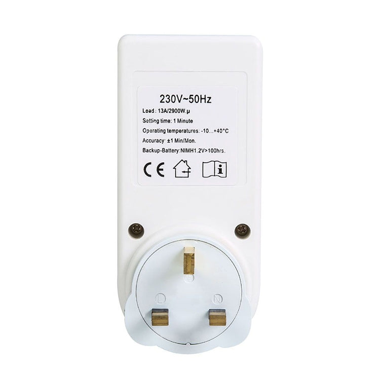 AC 230V Smart Home Plug-in LCD Display Clock Summer Time Function 12/24 Hours Changeable Timer Switch Socket, UK Plug - Energy Saving Timer Socket by PMC Jewellery | Online Shopping South Africa | PMC Jewellery | Buy Now Pay Later Mobicred