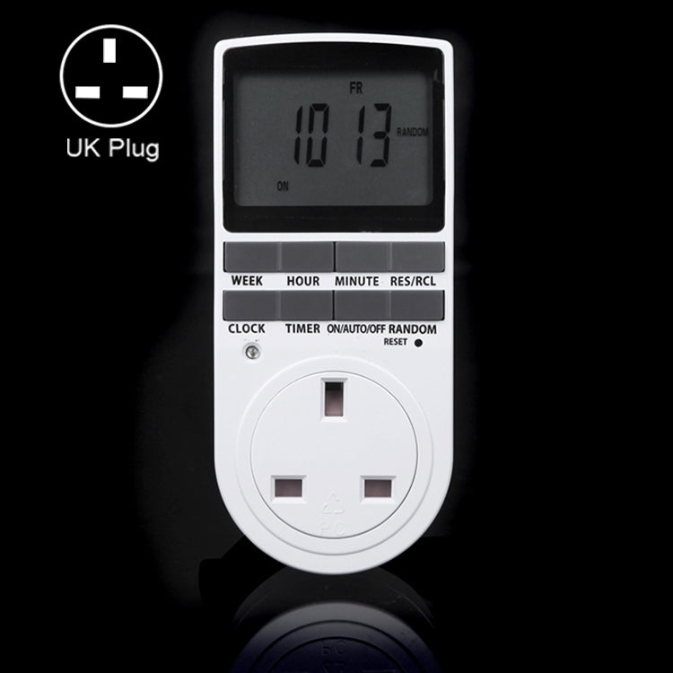 AC 230V Smart Home Plug-in LCD Display Clock Summer Time Function 12/24 Hours Changeable Timer Switch Socket, UK Plug - Energy Saving Timer Socket by PMC Jewellery | Online Shopping South Africa | PMC Jewellery | Buy Now Pay Later Mobicred