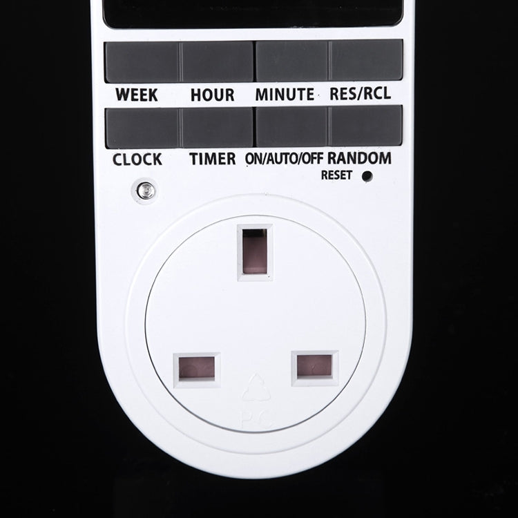 AC 230V Smart Home Plug-in LCD Display Clock Summer Time Function 12/24 Hours Changeable Timer Switch Socket, UK Plug - Energy Saving Timer Socket by PMC Jewellery | Online Shopping South Africa | PMC Jewellery | Buy Now Pay Later Mobicred