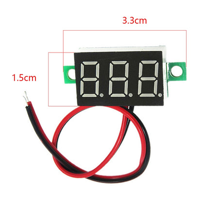 10 PCS 0.36 inch 2 Wires Digital Voltage Meter, Color Light Display, Measure Voltage: DC 2.5-30V (Blue) - Current & Voltage Tester by PMC Jewellery | Online Shopping South Africa | PMC Jewellery | Buy Now Pay Later Mobicred