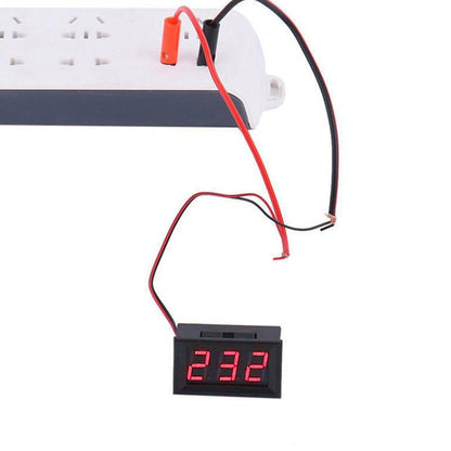 10 PCS 0.36 inch 3 Wires Digital Voltage Meter with Shell, Color Light Display, Measure Voltage: DC 0-100V (Red) - Current & Voltage Tester by PMC Jewellery | Online Shopping South Africa | PMC Jewellery | Buy Now Pay Later Mobicred