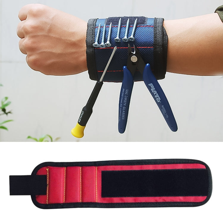 1680D Oxford Cloth Pocket Magnetic Wristband Storage Pockets Tool(Red) - free shipping - PMC TechLife - Order now!
