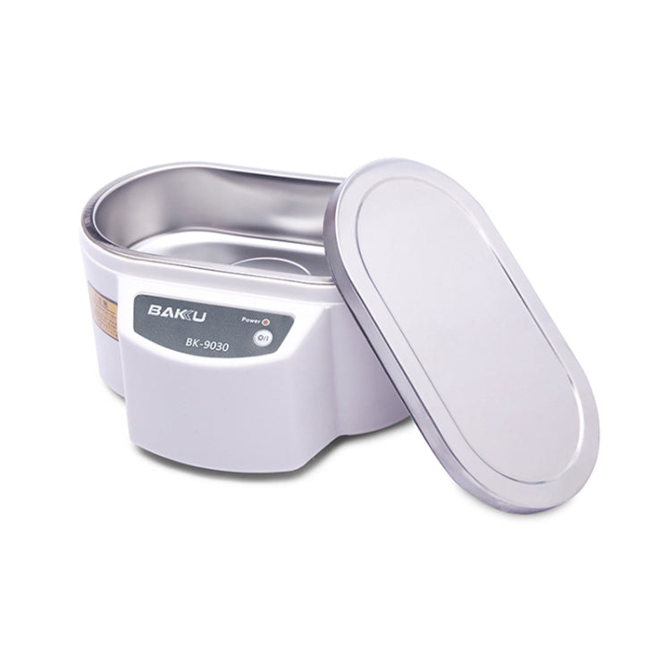 BAKU BK-9030 30W 0.8L LCD Display Ultrasonic Cleaner, AC 220V, EU Plug(White) - free shipping - PMC TechLife - Order now!