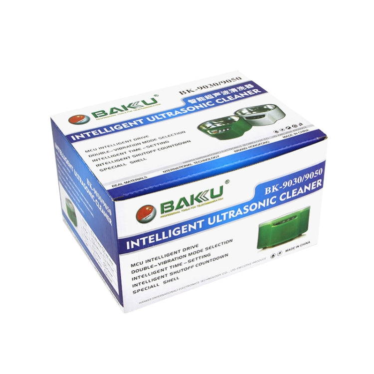 BAKU BK-9030 30W 0.8L LCD Display Ultrasonic Cleaner, AC 220V, EU Plug(White) - free shipping - PMC TechLife - Order now!