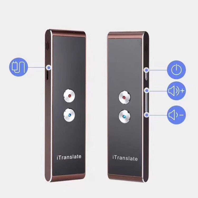 T8 Handheld Pocket Smart Voice Translator Real Time Speech Translation Translator with Dual Mic, Support 33 Languages(Gold) - Other Style by PMC TechLife | Online Shopping South Africa | PMC TechLife | Buy Now Pay Later Mobicred