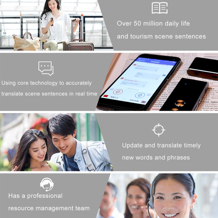 T8 Handheld Pocket Smart Voice Translator Real Time Speech Translation Translator with Dual Mic, Support 33 Languages(Gold) - Other Style by PMC TechLife | Online Shopping South Africa | PMC TechLife | Buy Now Pay Later Mobicred