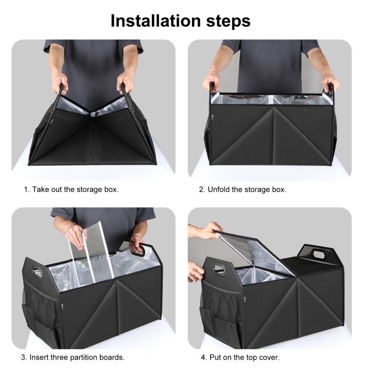 FunAdd Foldable Storage Fresh Box Vehicle Trunk Organizer Bag Transportation Fresh-keeping Box (Black) - Stowing Tidying by FunAdd | Online Shopping South Africa | PMC Jewellery | Buy Now Pay Later Mobicred