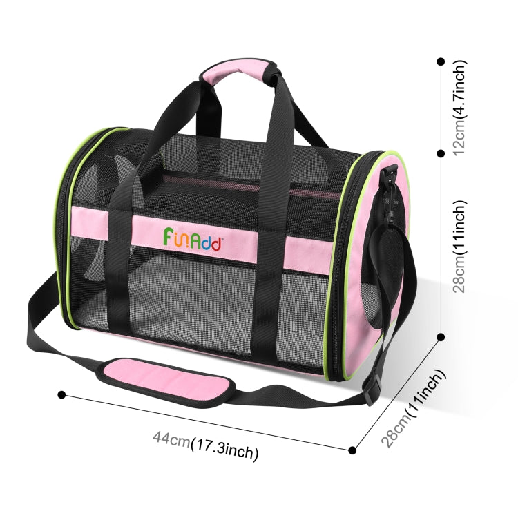 FUNADD Pet Travel Carrier Bag Shoulder Foldable Tote Bag(Pink) - Pet Storages & Bags by FunAdd | Online Shopping South Africa | PMC TechLife | Buy Now Pay Later Mobicred