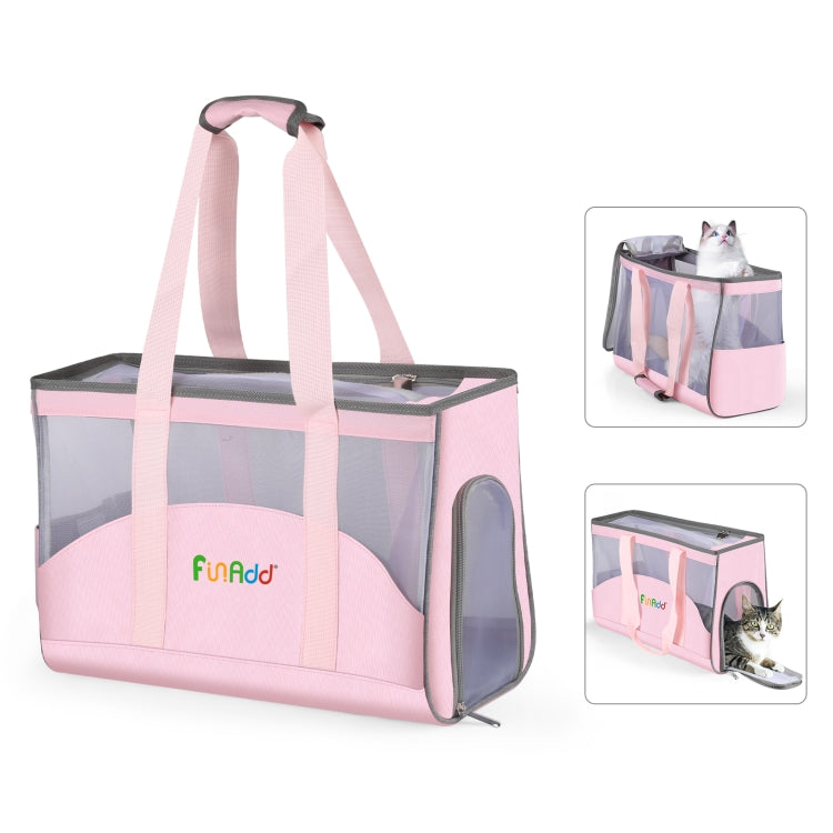 FUNADD Portable Breathable Pet Bag Outdoor Shoulder Tote Bag (Pink) - Pet Bags by FunAdd | Online Shopping South Africa | PMC TechLife | Buy Now Pay Later Mobicred
