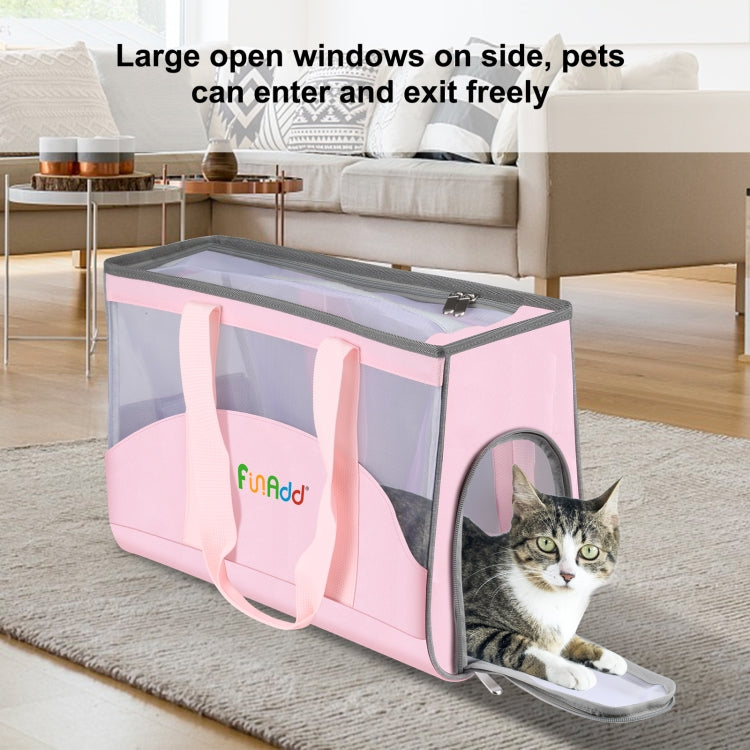 FUNADD Portable Breathable Pet Bag Outdoor Shoulder Tote Bag (Pink) - Pet Bags by FunAdd | Online Shopping South Africa | PMC TechLife | Buy Now Pay Later Mobicred